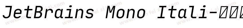 JetBrains Mono Itali字体转换